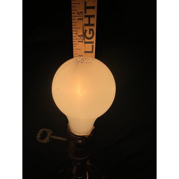 VTG Underwriters Laboratories 1970's Nautical Brass An Glass Lamp Boat Red 3way - Picture 6 of 16